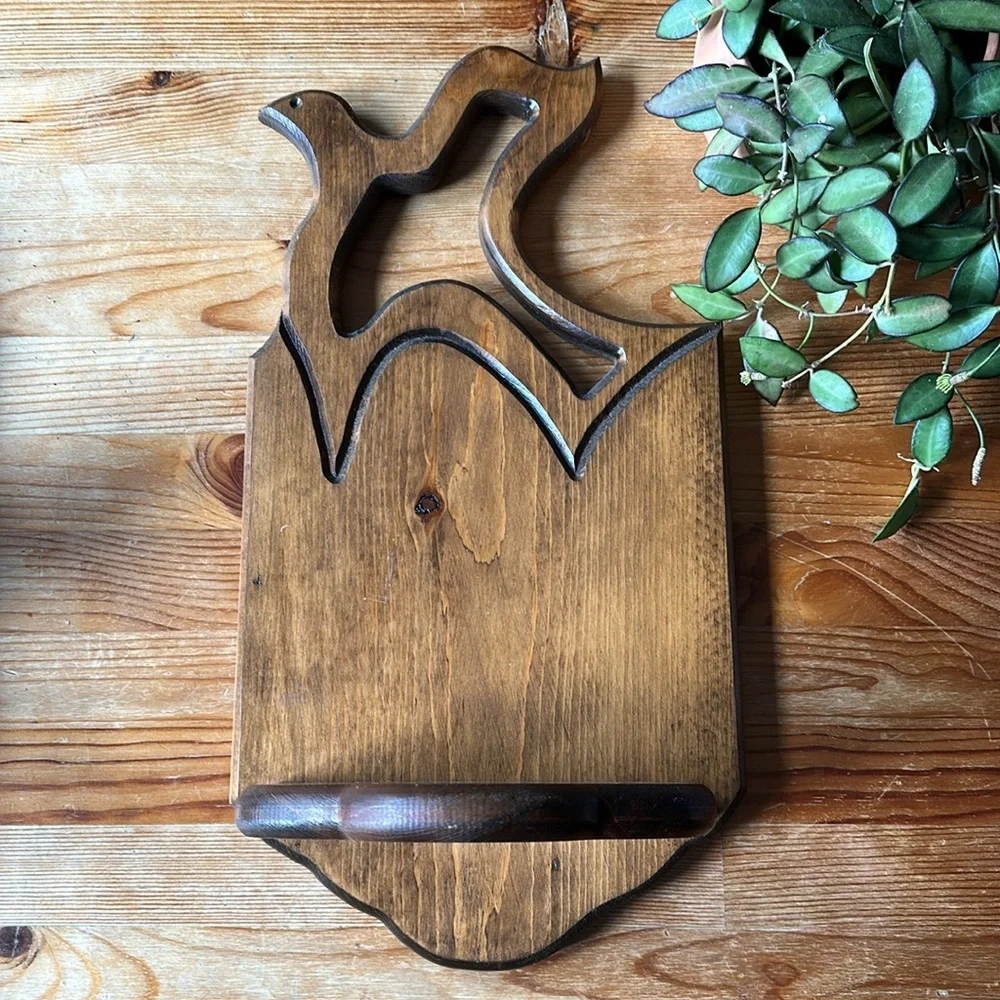 Vintage Wooden Dove Shelf